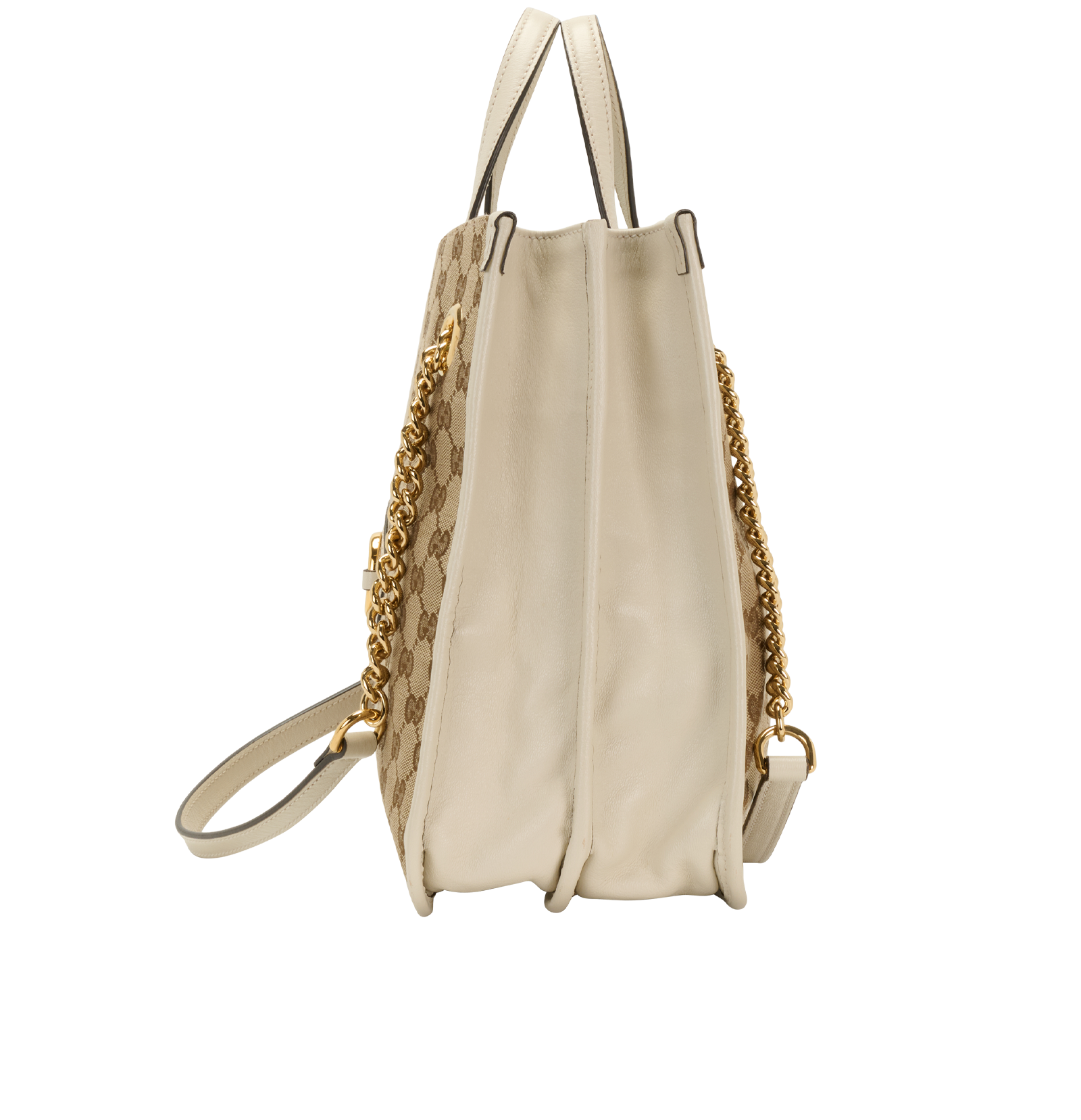 Horsebit 1955 Tote, &pound;750, Handbags, Beige/Cream, Canvas/Leather, Bottom view